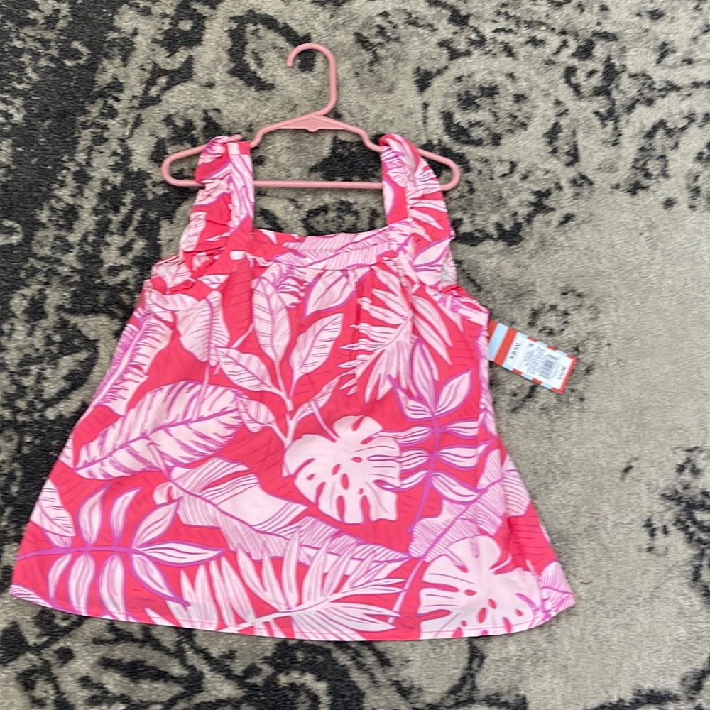 Cat and Jack summer flower top - NEW with tags, size 6/6X